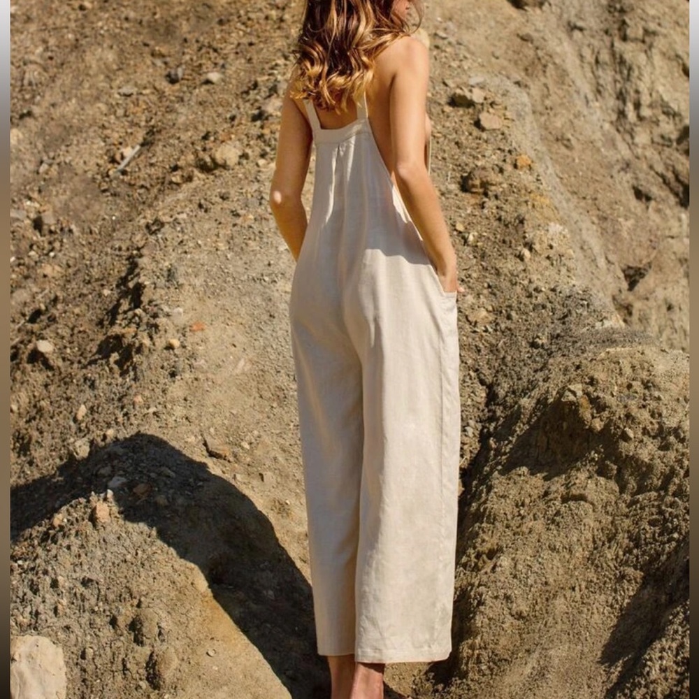 🥳Host Pick🎉Linen Overalls - Picture 3 of 7